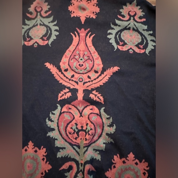 Soft Surroundings Floral Print Open Front Cardigan Sweater Womens XS Floral Boho - Picture 10 of 10